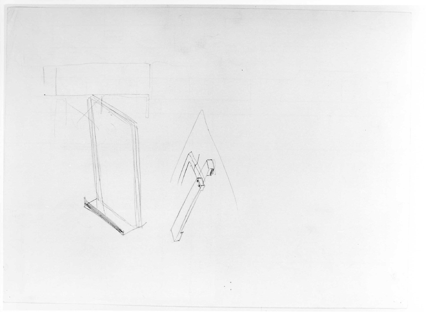 allestimento dell'ala della Galleria del Museo di Castelvecchio di Verona (disegno preparatorio) di Scarpa Carlo (sec. XX)