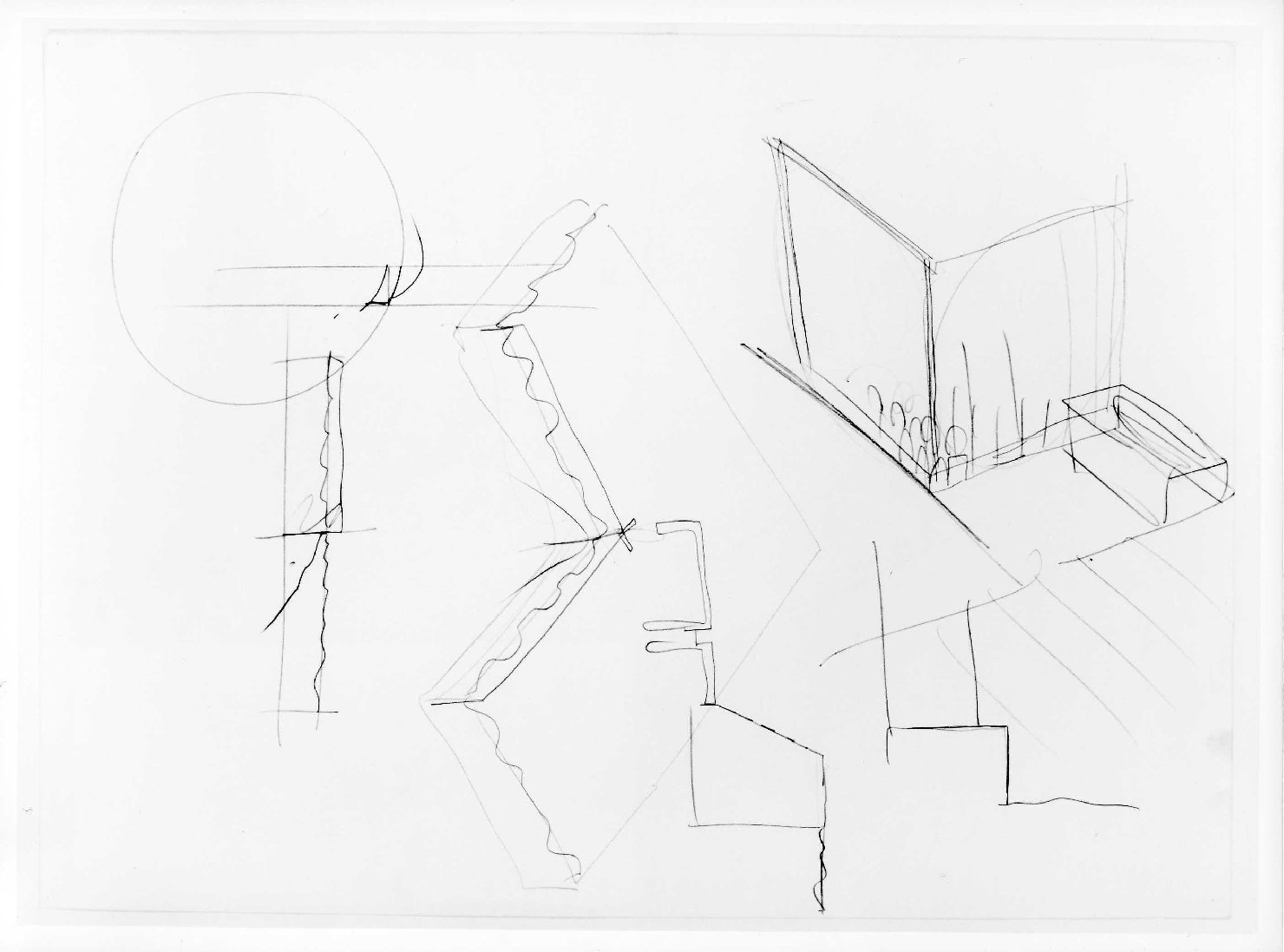 sacello del Museo di Castelvecchio di Verona (disegno preparatorio) di Scarpa Carlo (sec. XX)