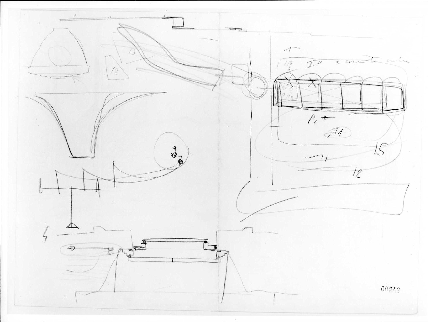 illuminazione e controsoffitti del Museo di Castelvecchio di Verona (disegno) di Scarpa Carlo (sec. XX)