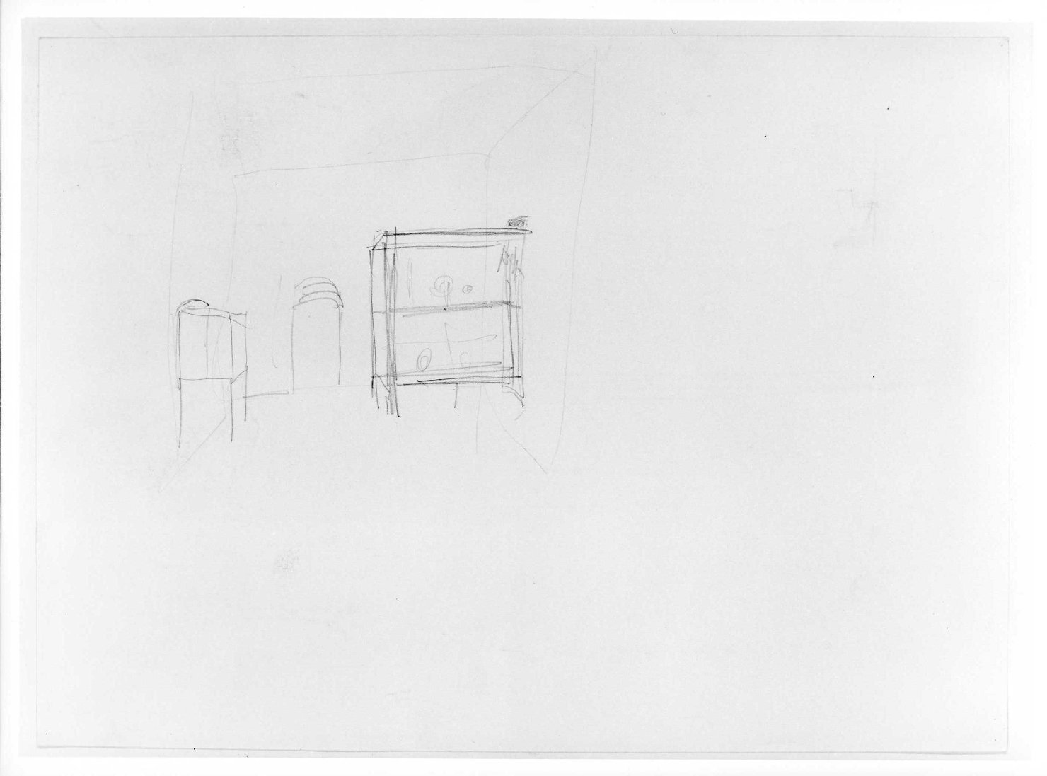 allestimento dell'ala della Galleria del Museo di Castelvecchio di Verona (disegno) di Scarpa Carlo (sec. XX)