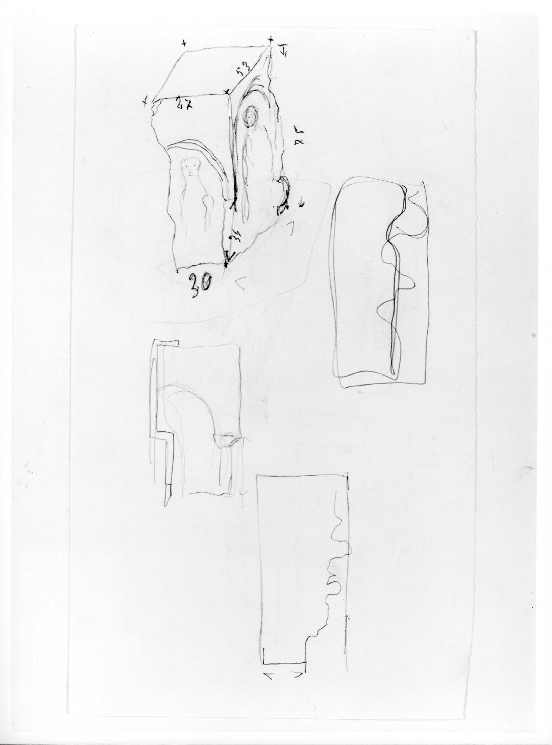 allestimento dell'ala della Galleria del Museo di Castelvecchio di Verona (disegno) di Scarpa Carlo (sec. XX)