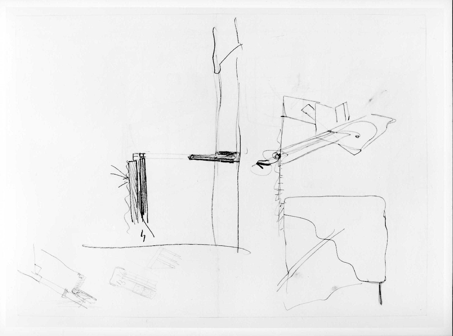 sacello del Museo di Castelvecchio di Verona (disegno preparatorio) di Scarpa Carlo (sec. XX)