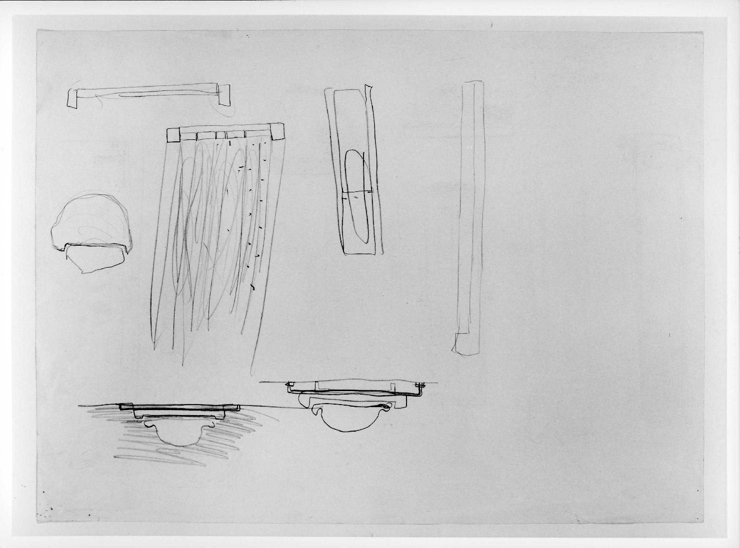 allestimento provvisorio dell'ala della Galleria del Museo di Castelvecchio di Verona (disegno) di Scarpa Carlo (sec. XX)