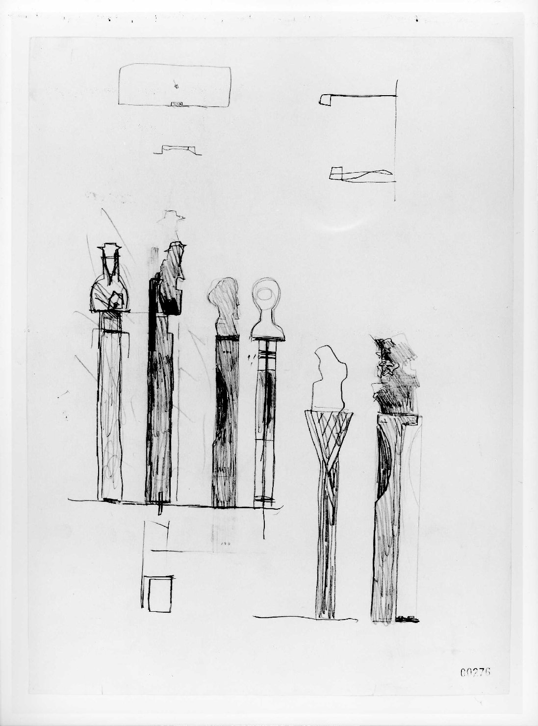 allestimento provvisorio dell'ala della Galleria del Museo di Castelvecchio di Verona (disegno) di Scarpa Carlo (sec. XX)