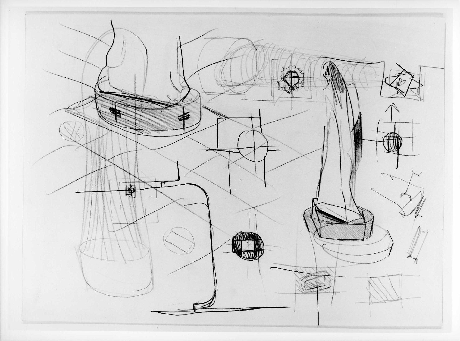 allestimento provvisorio dell'ala della Galleria del Museo di Castelvecchio di Verona (disegno) di Scarpa Carlo (sec. XX)