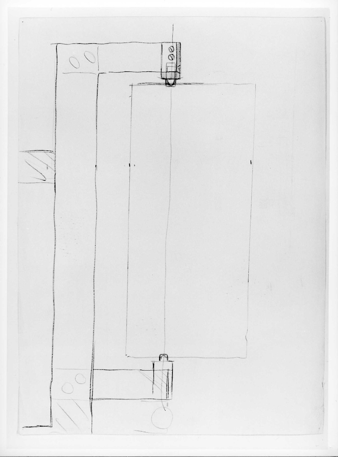 allestimento dell'ala della Galleria del Museo di Castelvecchio di Verona (disegno preparatorio) di Scarpa Carlo (sec. XX)
