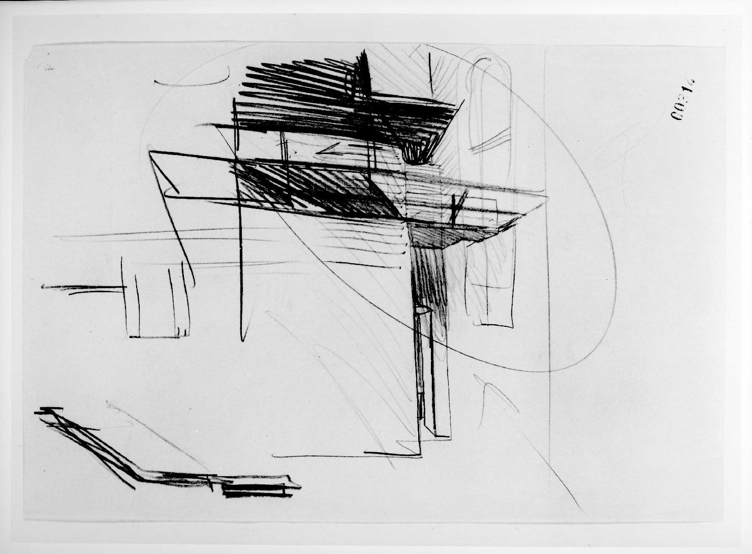 ala orientale del Museo di Castelvecchio di Verona (disegno) di Scarpa Carlo (sec. XX)