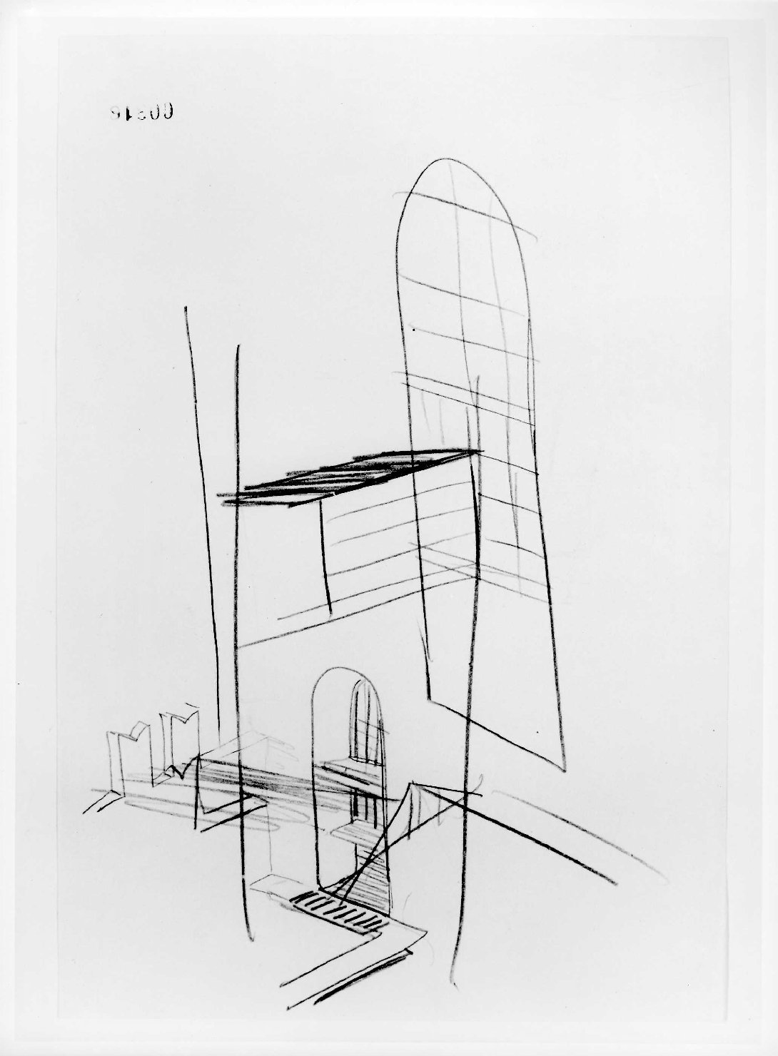 ala orientale del Museo di Castelvecchio di Verona (disegno) di Scarpa Carlo (sec. XX)