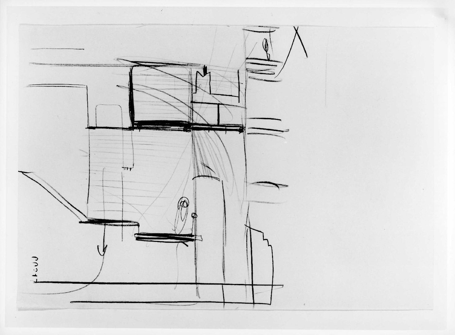 ala orientale del Museo di Castelvecchio di Verona (disegno) di Scarpa Carlo (sec. XX)