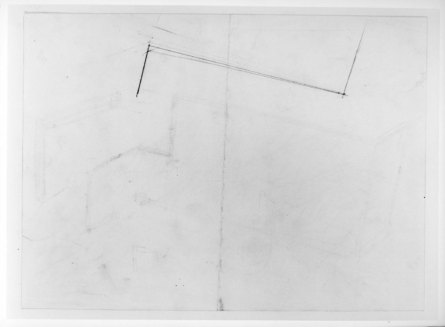 sala di entrata-uscita del Museo di Castelvecchio di Verona (disegno preparatorio) di Scarpa Carlo (sec. XX)