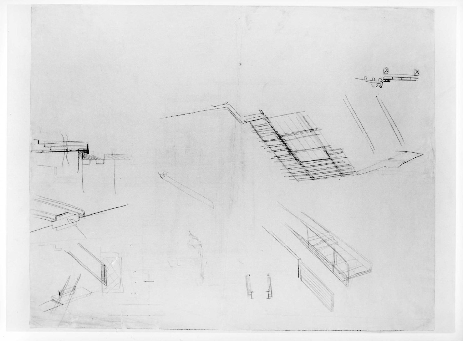 statua equestre di Cangrande I della Scala al Museo di Castelvecchio di Verona (disegno preparatorio) di Scarpa Carlo (sec. XX)