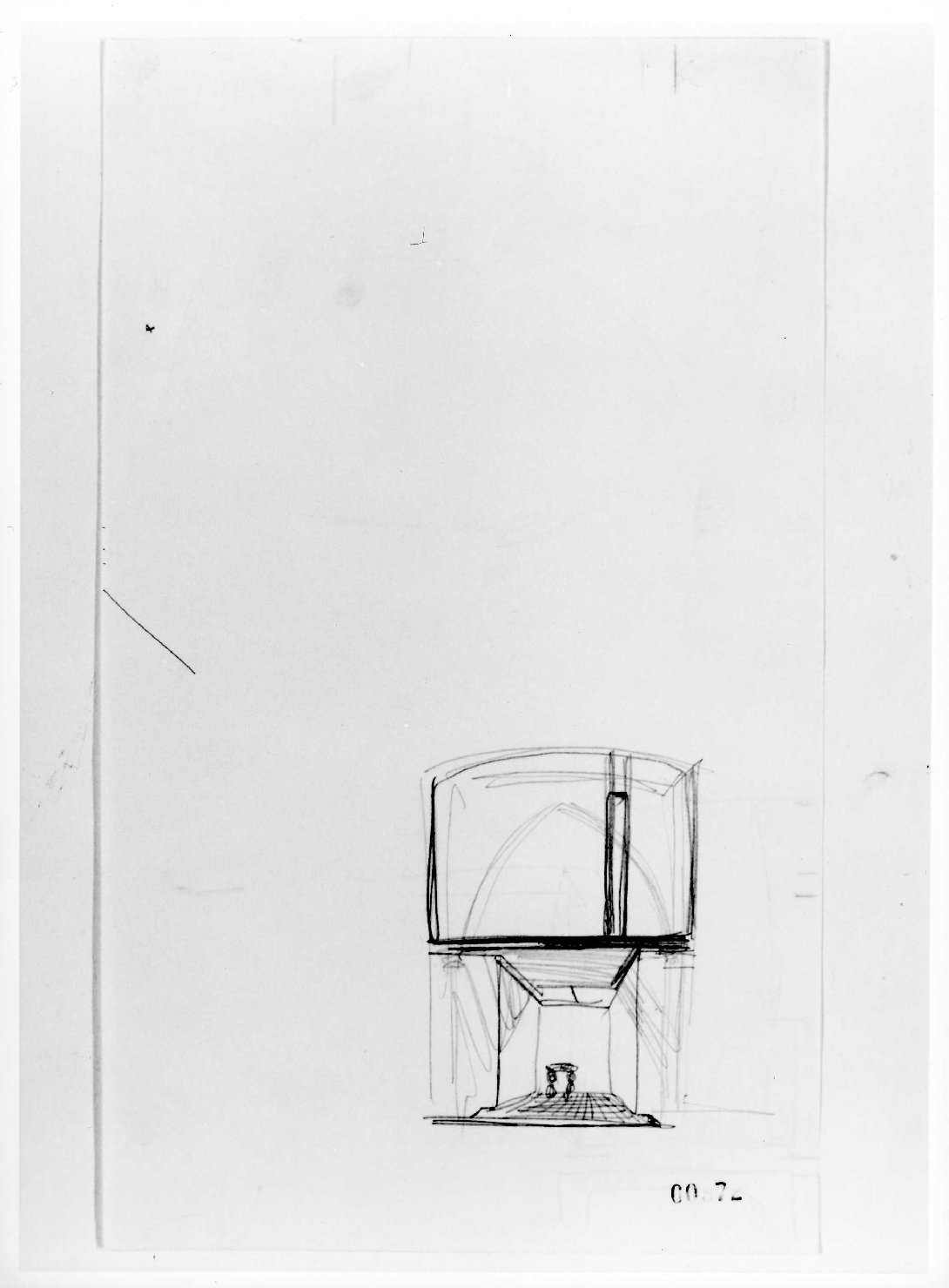 sacello del Museo di Castelvecchio di Verona (disegno) di Scarpa Carlo (sec. XX)