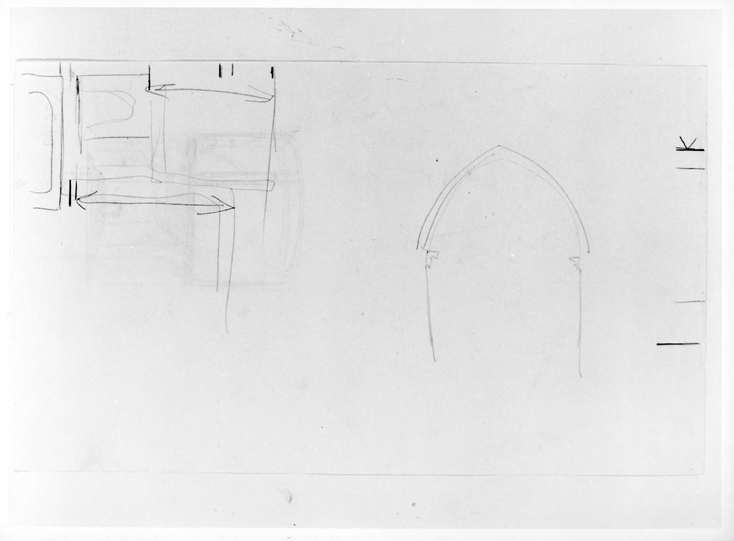 sacello del Museo di Castelvecchio di Verona (disegno) di Scarpa Carlo (sec. XX)