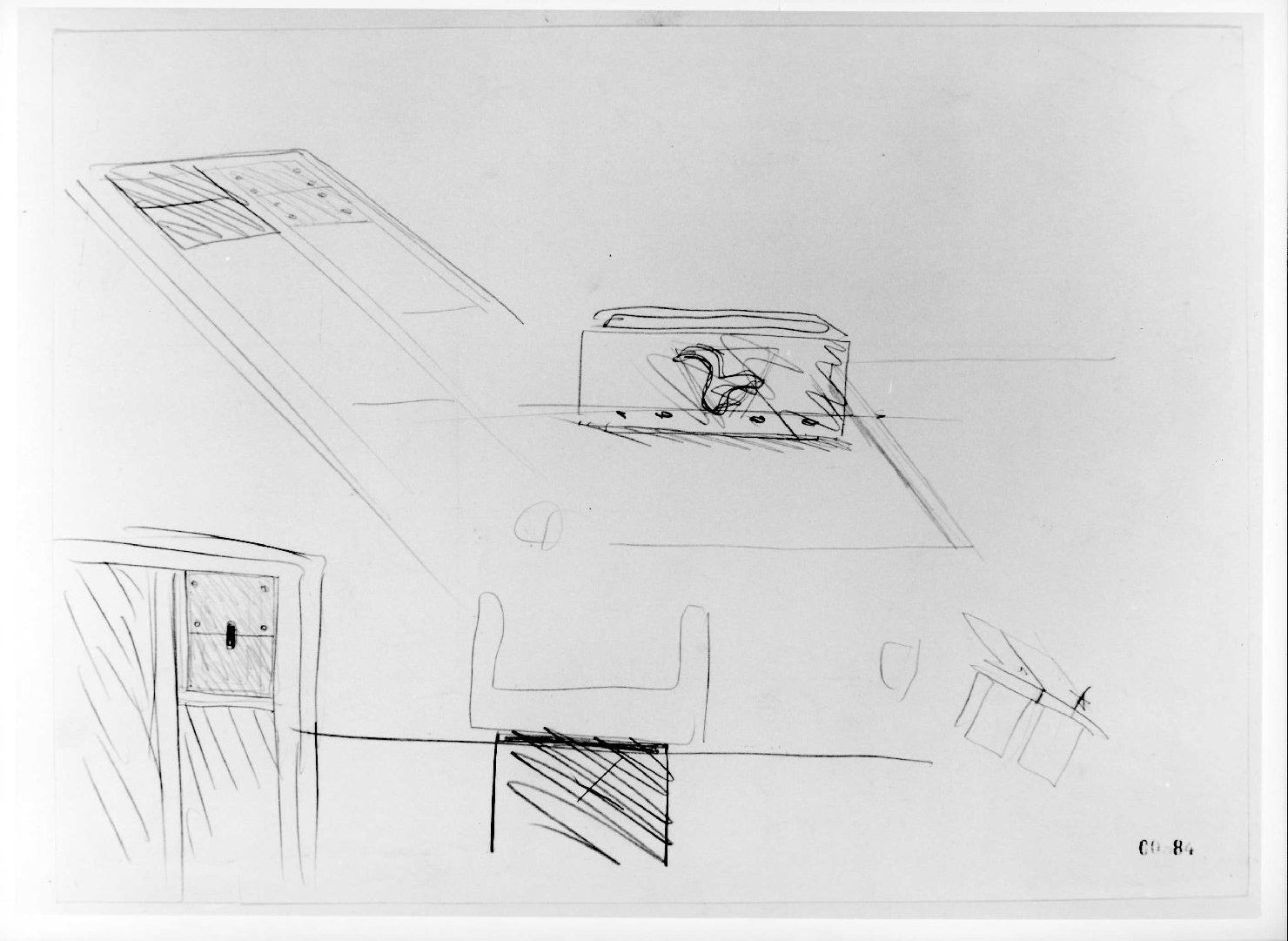 ala orientale del Museo di Castelvecchio di Verona (disegno) di Scarpa Carlo (sec. XX)