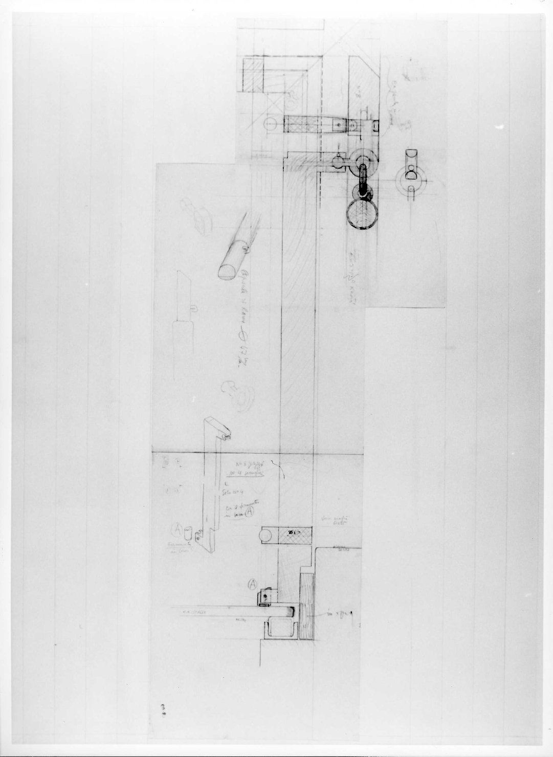 restauro dell'ala della Galleria del Museo di Castelvecchio di Verona (disegno) di Scarpa Carlo (sec. XX)