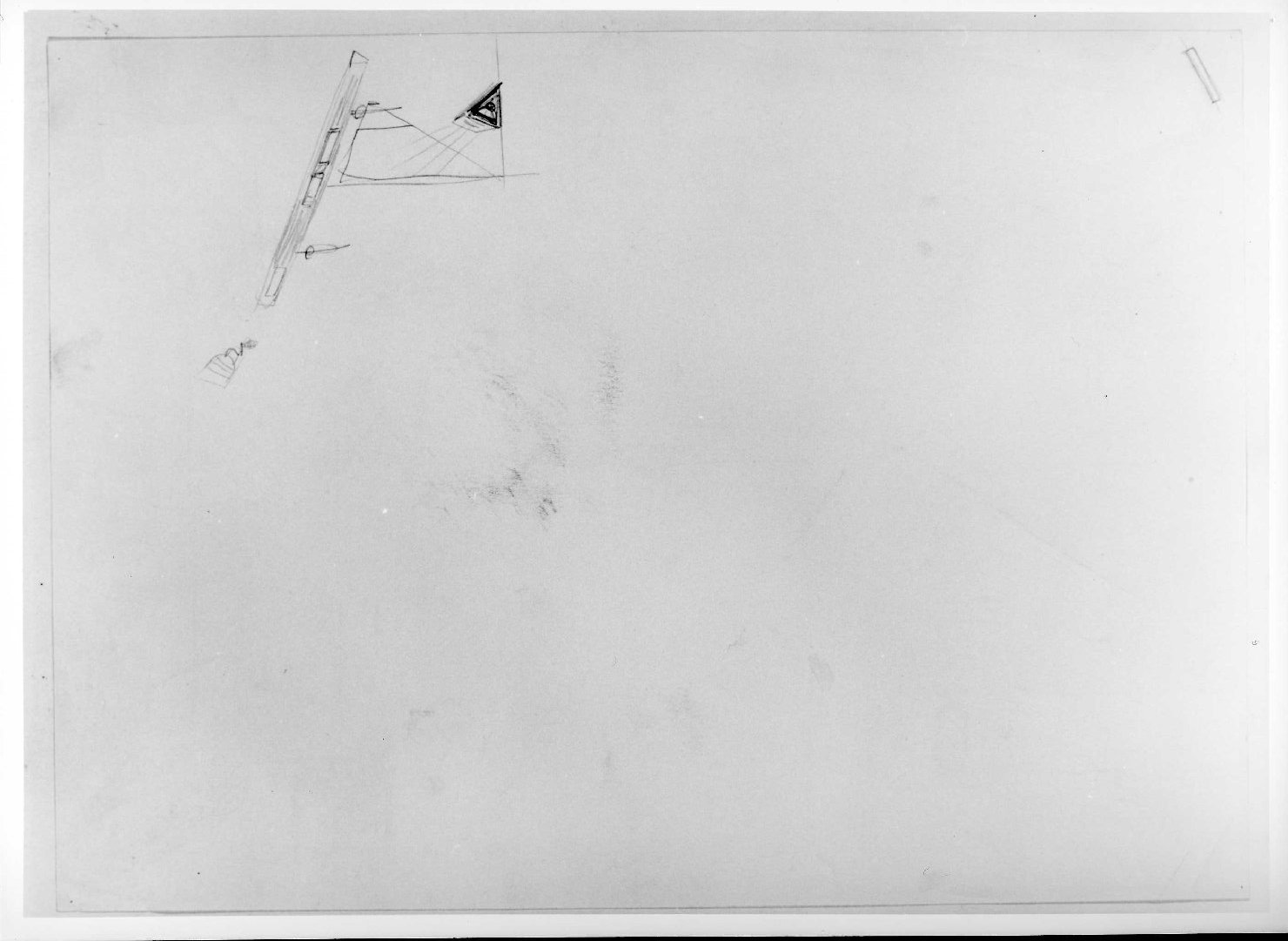 restauro dell'ala della Galleria del Museo di Castelvecchio di Verona (disegno preparatorio) di Scarpa Carlo (sec. XX)