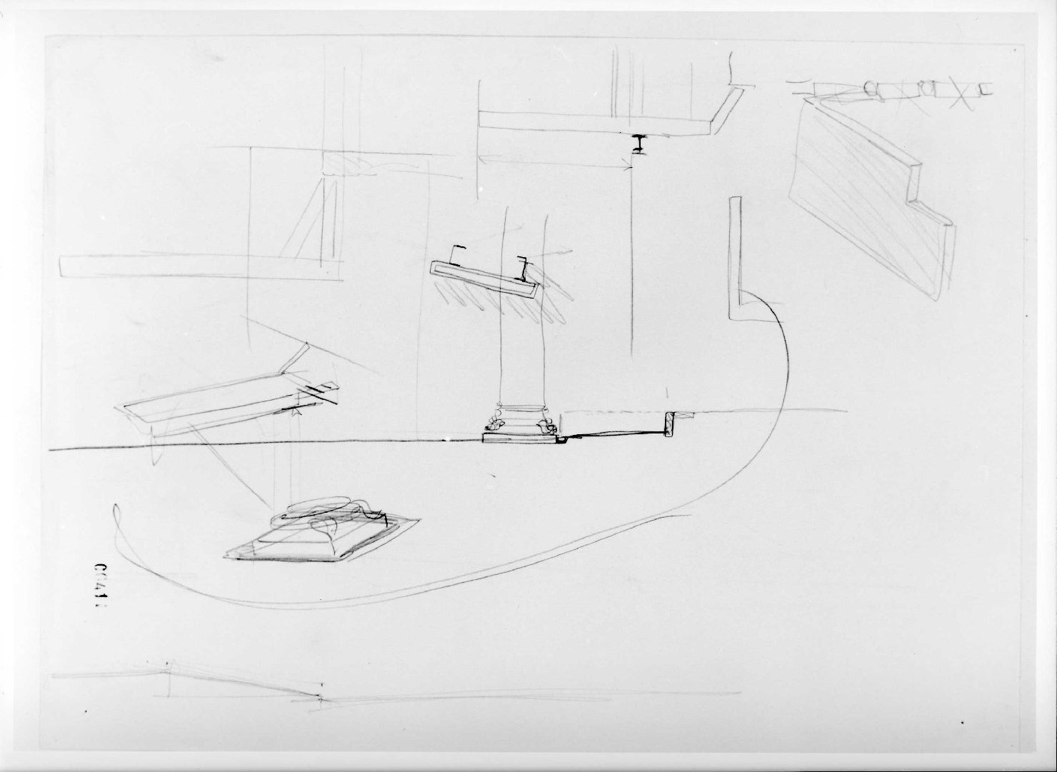 restauro dell'ala della Galleria del Museo di Castelvecchio di Verona (disegno) di Scarpa Carlo (sec. XX)