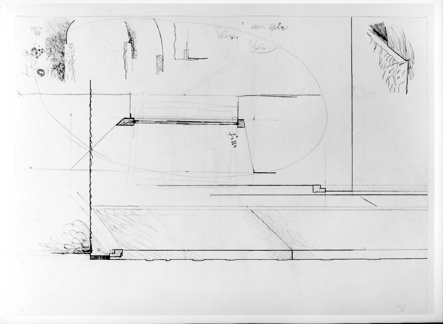 restauro dell'ala della Galleria del Museo di Castelvecchio di Verona (disegno) di Scarpa Carlo (sec. XX)