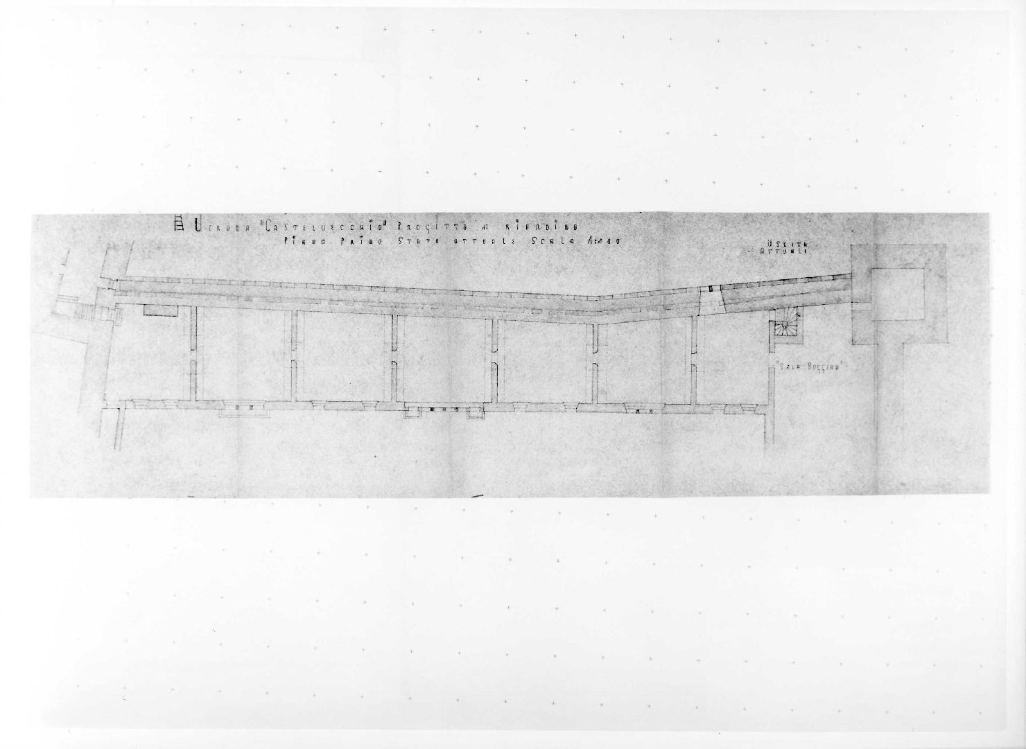 restauro dell'ala della Galleria del Museo di Castelvecchio di Verona (disegno) di Scarpa Carlo (sec. XX)