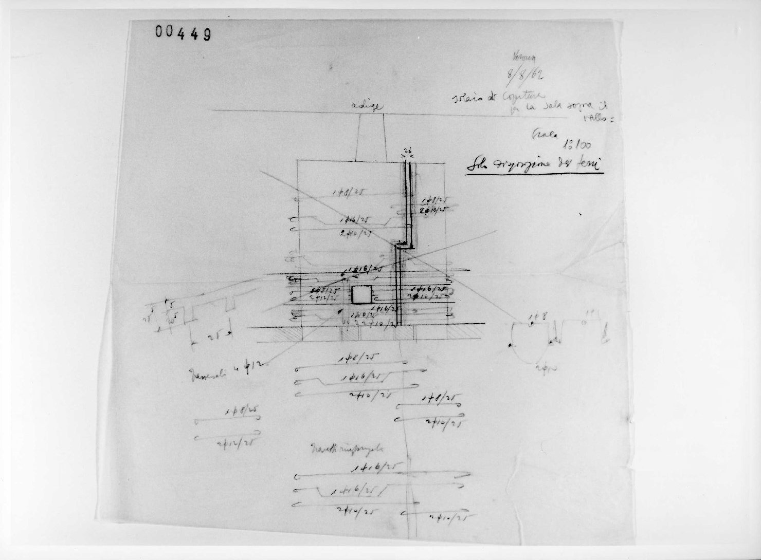 restauro dell'ala della Galleria del Museo di Castelvecchio di Verona (disegno) di Scarpa Carlo (sec. XX)