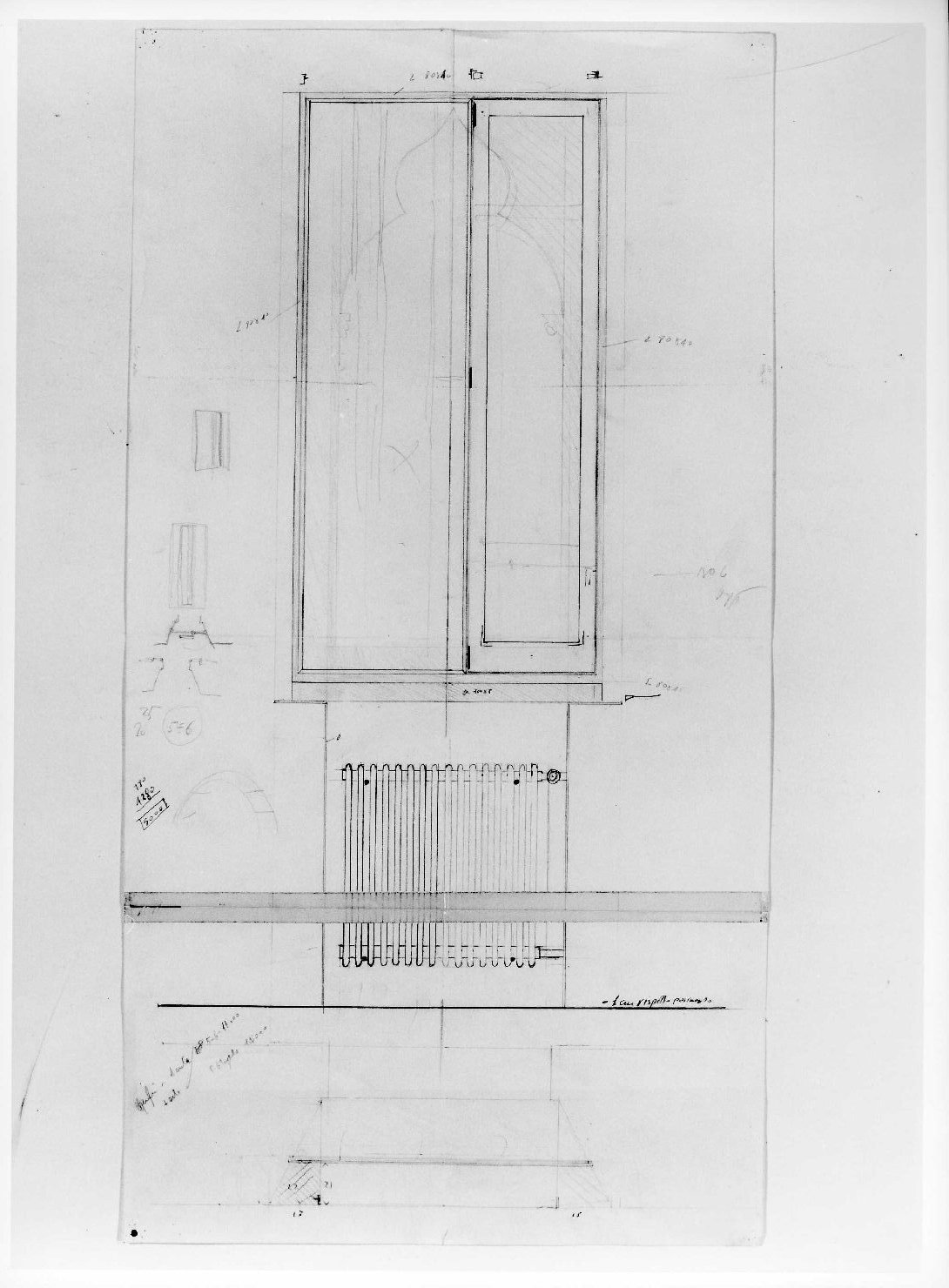 restauro dell'ala della Galleria del Museo di Castelvecchio di Verona (disegno) di Scarpa Carlo, Rudella Angelo (sec. XX)