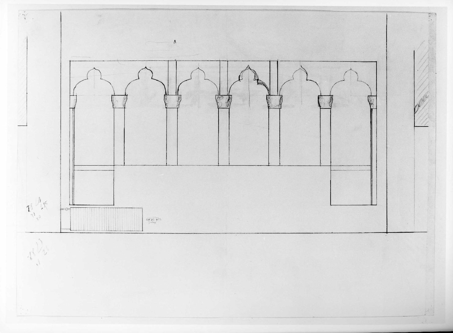 restauro dell'ala della Galleria del Museo di Castelvecchio di Verona (disegno) di Scarpa Carlo, Rudella Angelo (sec. XX)