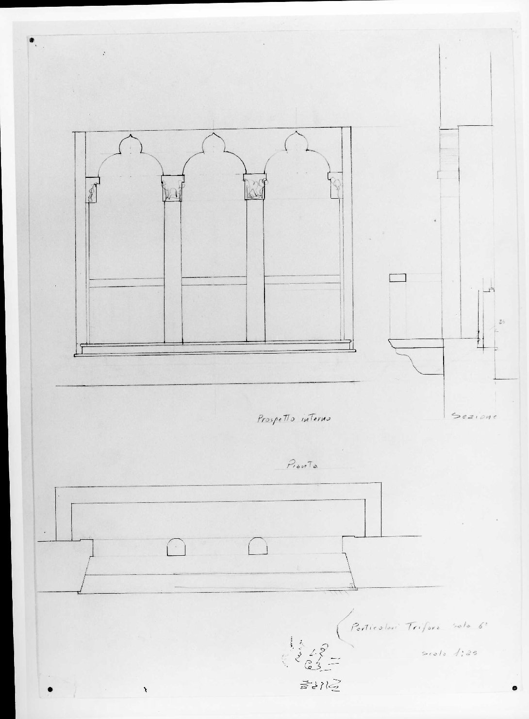 restauro dell'ala della Galleria del Museo di Castelvecchio di Verona (disegno) di Scarpa Carlo, Rudella Angelo (sec. XX)