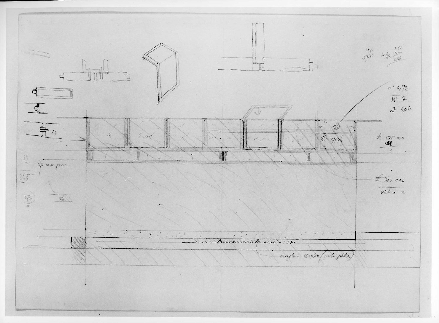 passaggio Reggia-Mastio del Museo di Castelvecchio di Verona (disegno) di Scarpa Carlo (sec. XX)