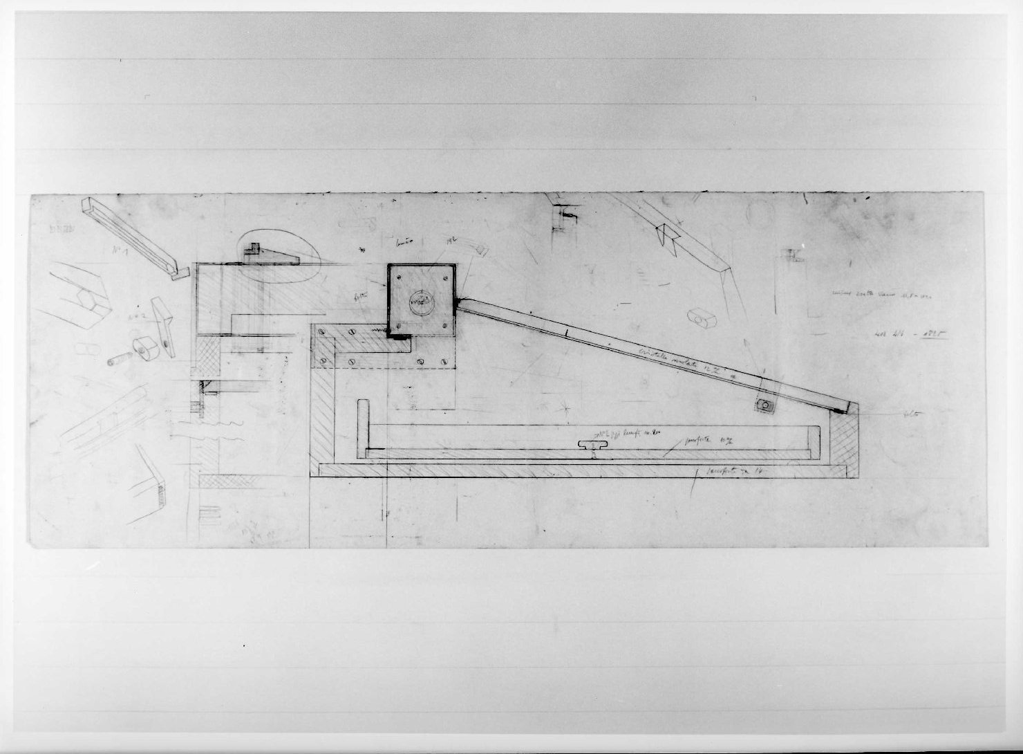 sacello del Museo di Castelvecchio di Verona (disegno) di Scarpa Carlo (sec. XX)
