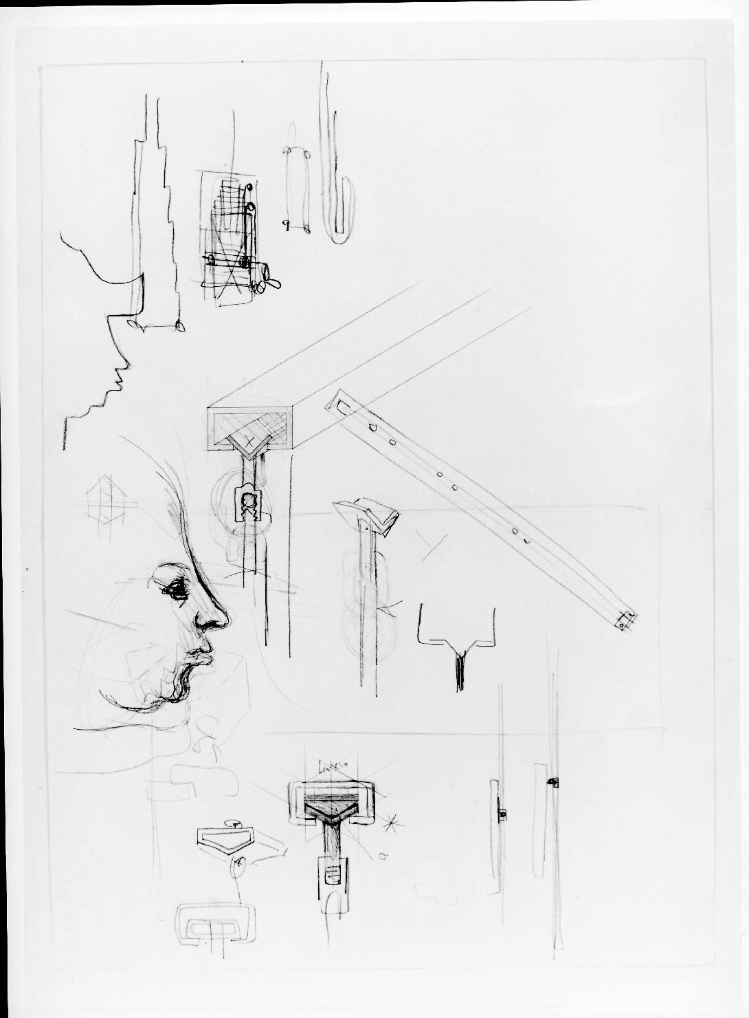 allestimento dell'ala della Galleria del Museo di Castelvecchio di Verona (disegno) di Scarpa Carlo (sec. XX)
