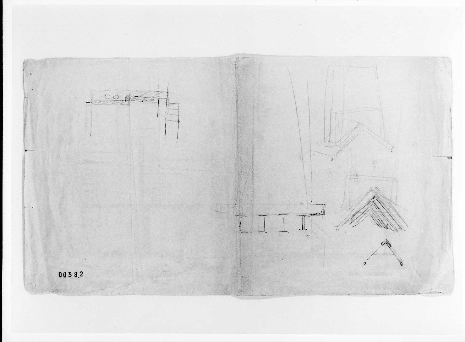 statua equestre di Cangrande I della Scala al Museo di Castelvecchio di Verona (disegno) di Scarpa Carlo (sec. XX)