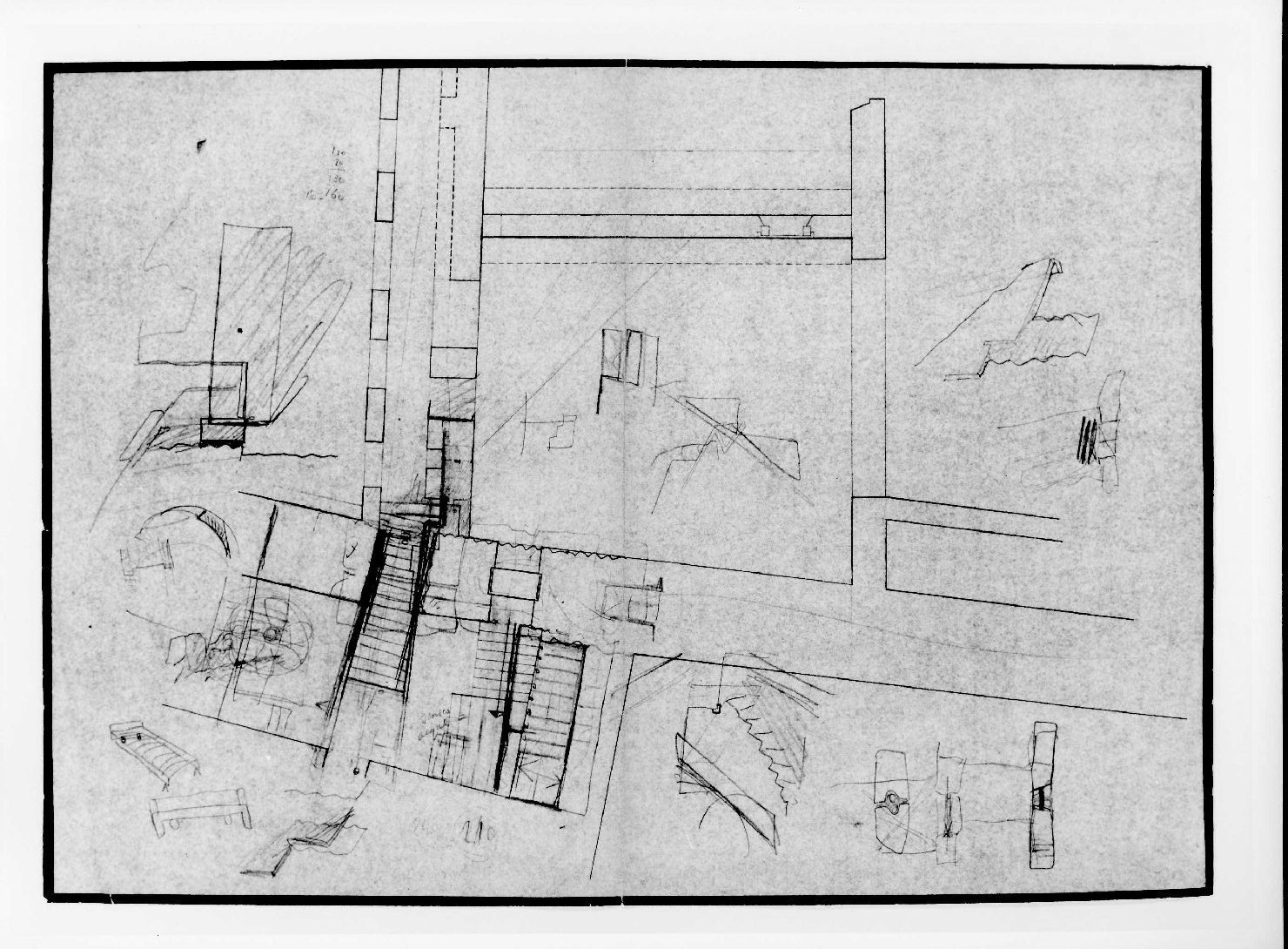 statua equestre di Cangrande I della Scala al Museo di Castelvecchio di Verona (disegno preparatorio) di Scarpa Carlo (sec. XX)