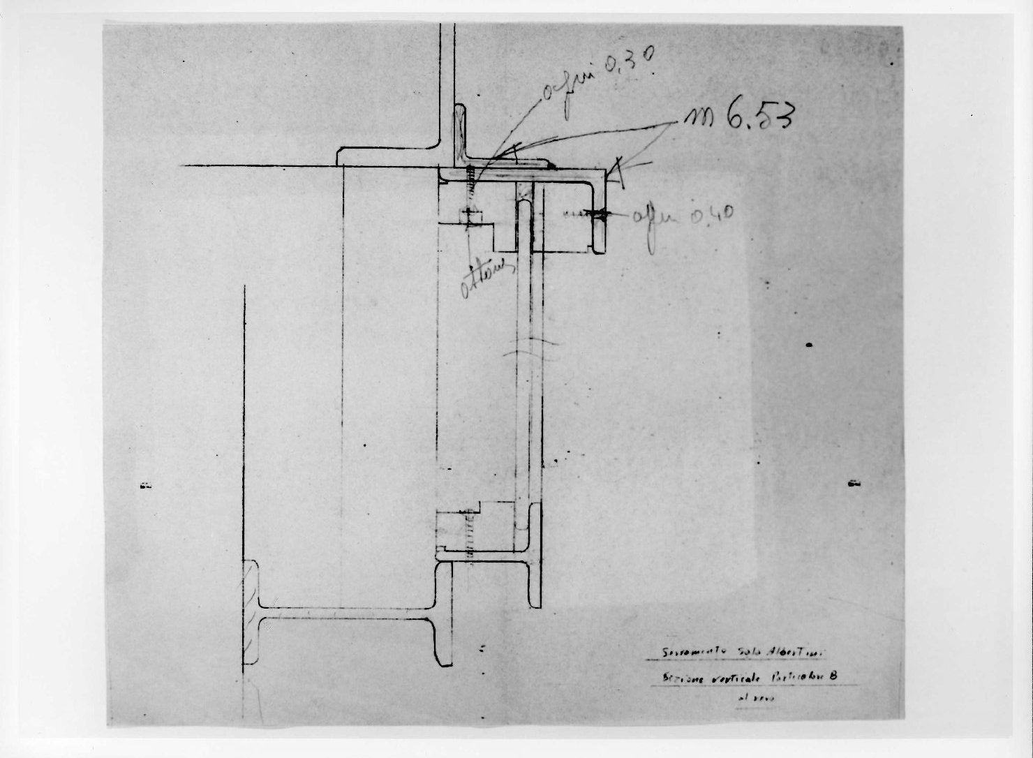 passaggio Reggia-Mastio del Museo di Castelvecchio di Verona (disegno) di Scarpa Carlo, Rudella Angelo (sec. XX)