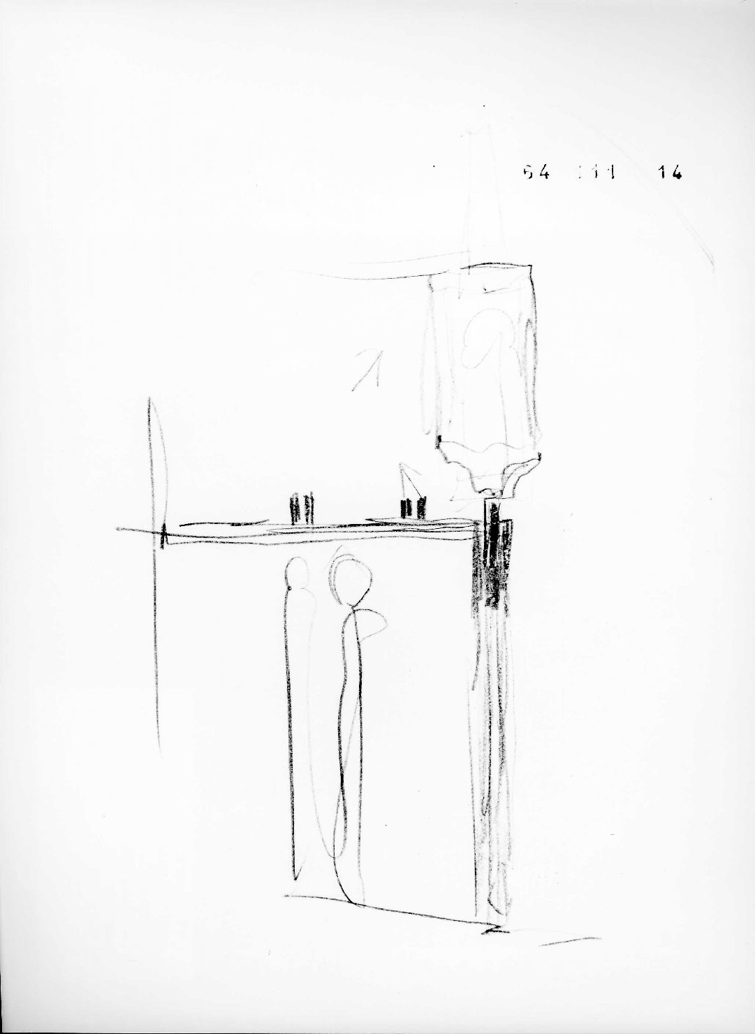 porta del Morbio, mastio e ala della Reggia del Museo di Castelvecchio di Verona (disegno) di Scarpa Carlo (sec. XX)