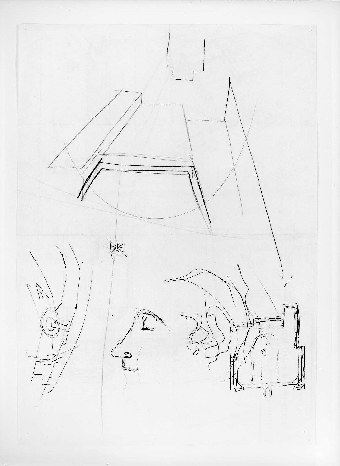 passaggio Reggia-Mastio del Museo di Castelvecchio di Verona (disegno preparatorio) di Scarpa Carlo, Rudella Angelo (sec. XX)