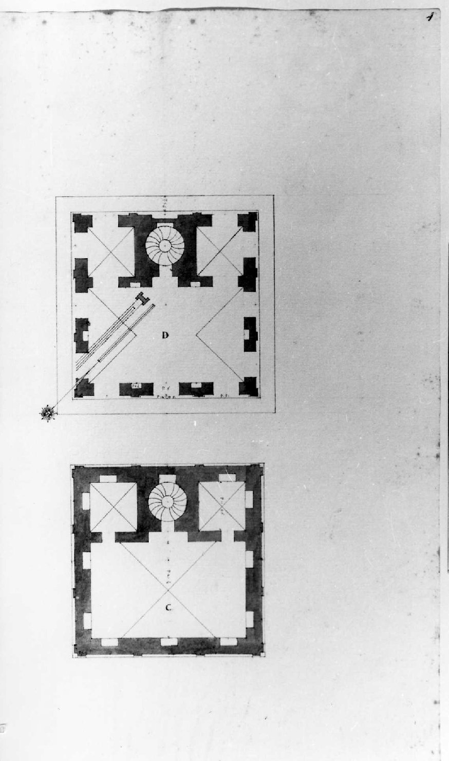la "Specola" a Padova (disegno, serie) di Calderari Ottone Maria (sec. XVIII)