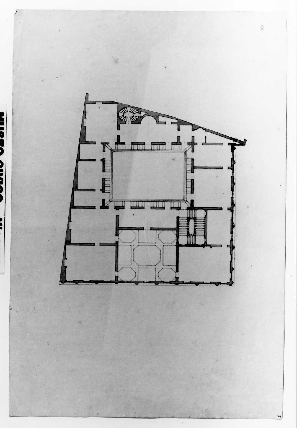 palazzo Quinto a Vicenza (disegno, serie) di Calderari Ottone Maria (sec. XVIII)