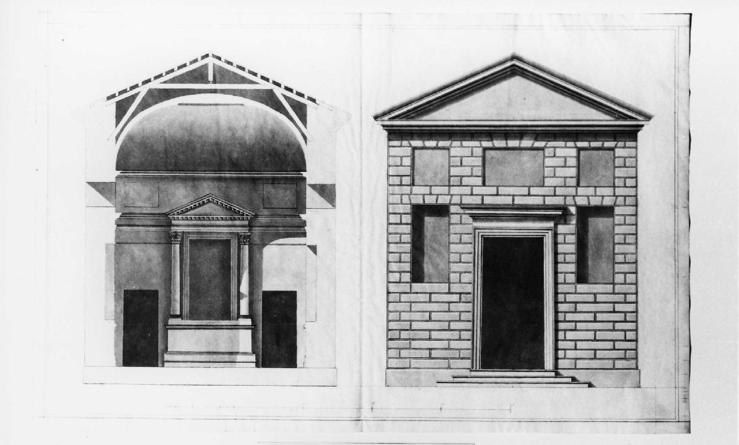 oratorio Rossi a Marostica (disegno) di Mugnon Antonio (attribuito) (sec. XVIII)