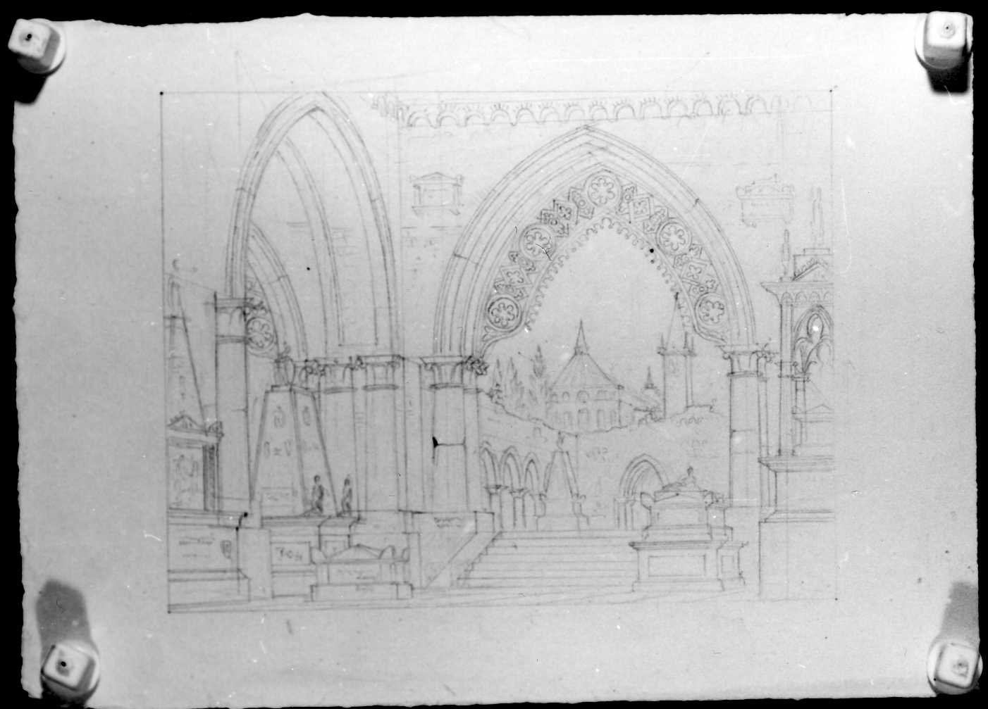 cimitero (disegno) di Picutti Bartolomeo (sec. XIX)