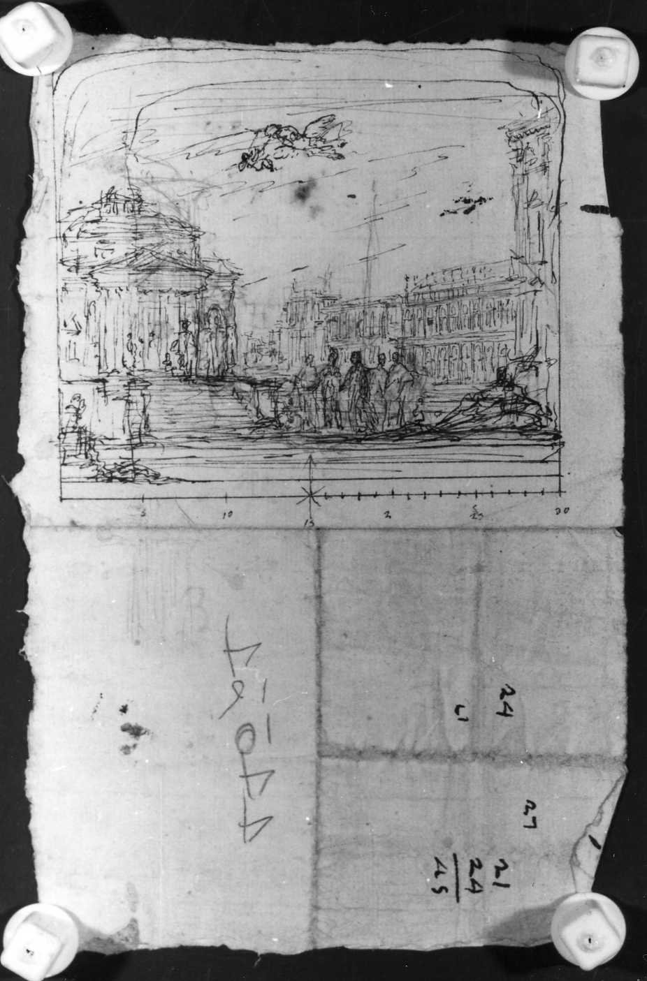 scenografia teatrale (disegno) di Picutti Giovanni (sec. XIX)