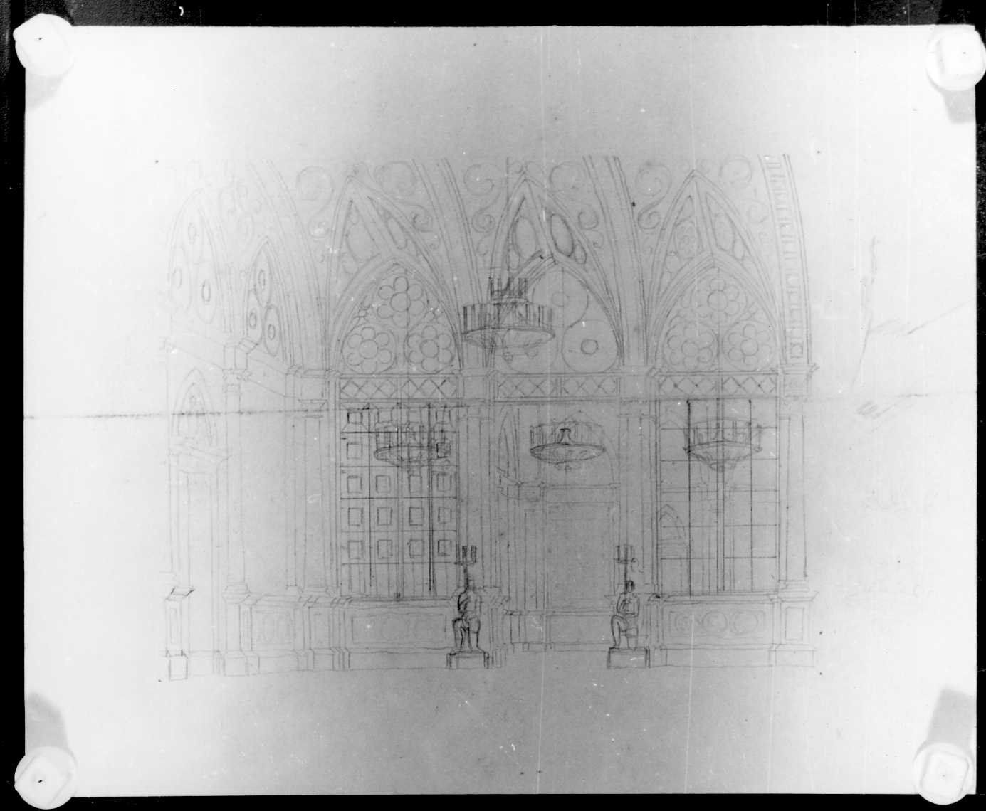 interno (disegno) di Picutti Bartolomeo (sec. XIX)