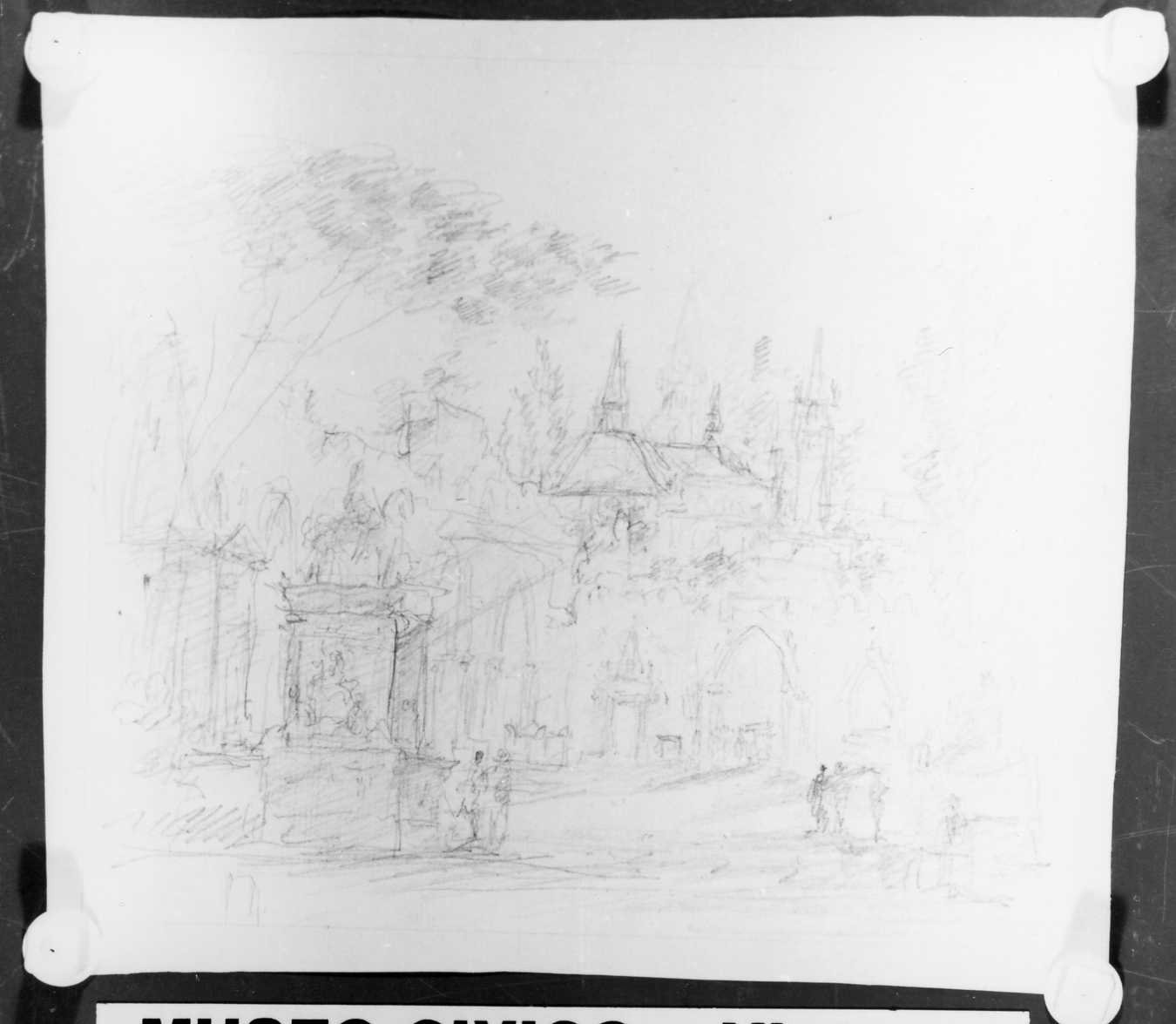 cimitero (disegno) di Picutti Bartolomeo (sec. XIX)