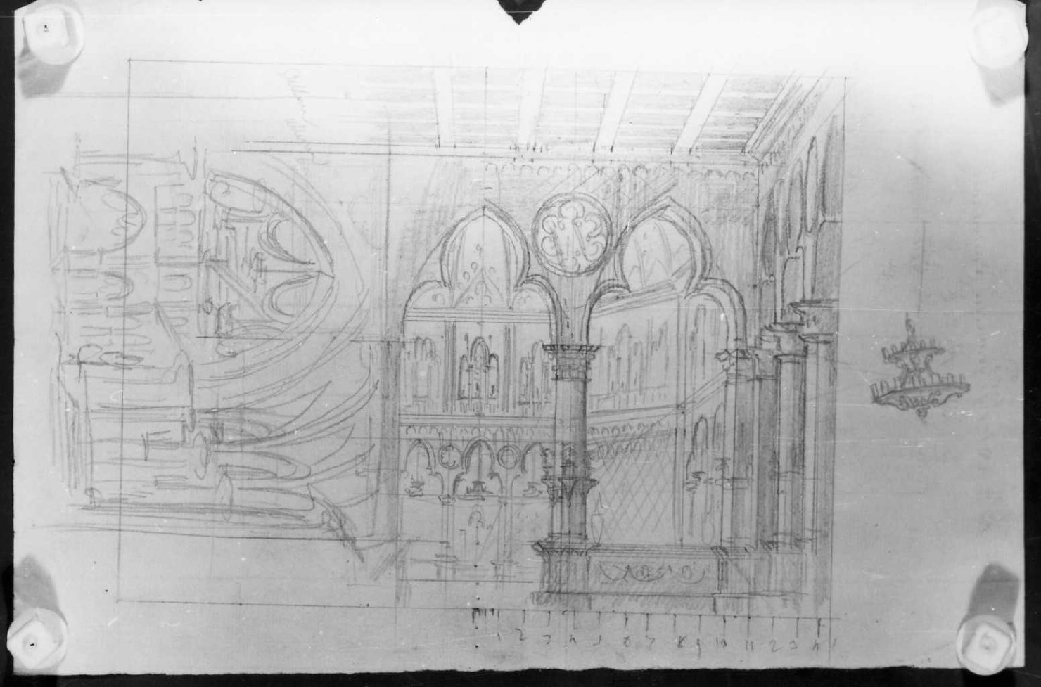 interno (disegno) di Picutti Giovanni (sec. XIX)