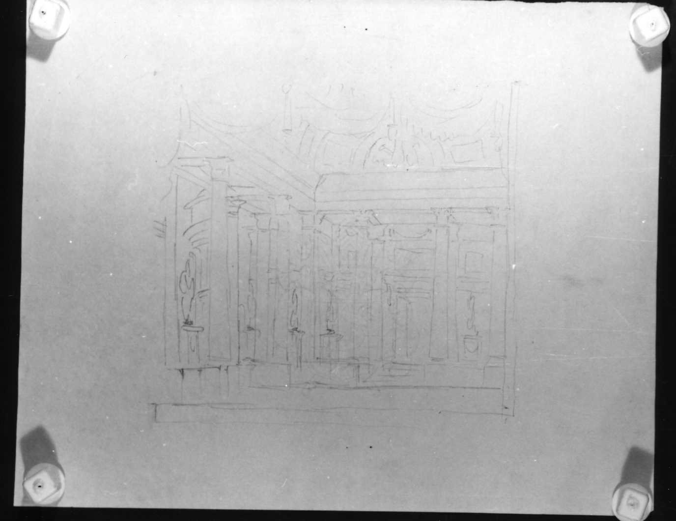 scenografia teatrale (disegno) di Picutti Giovanni (sec. XIX)