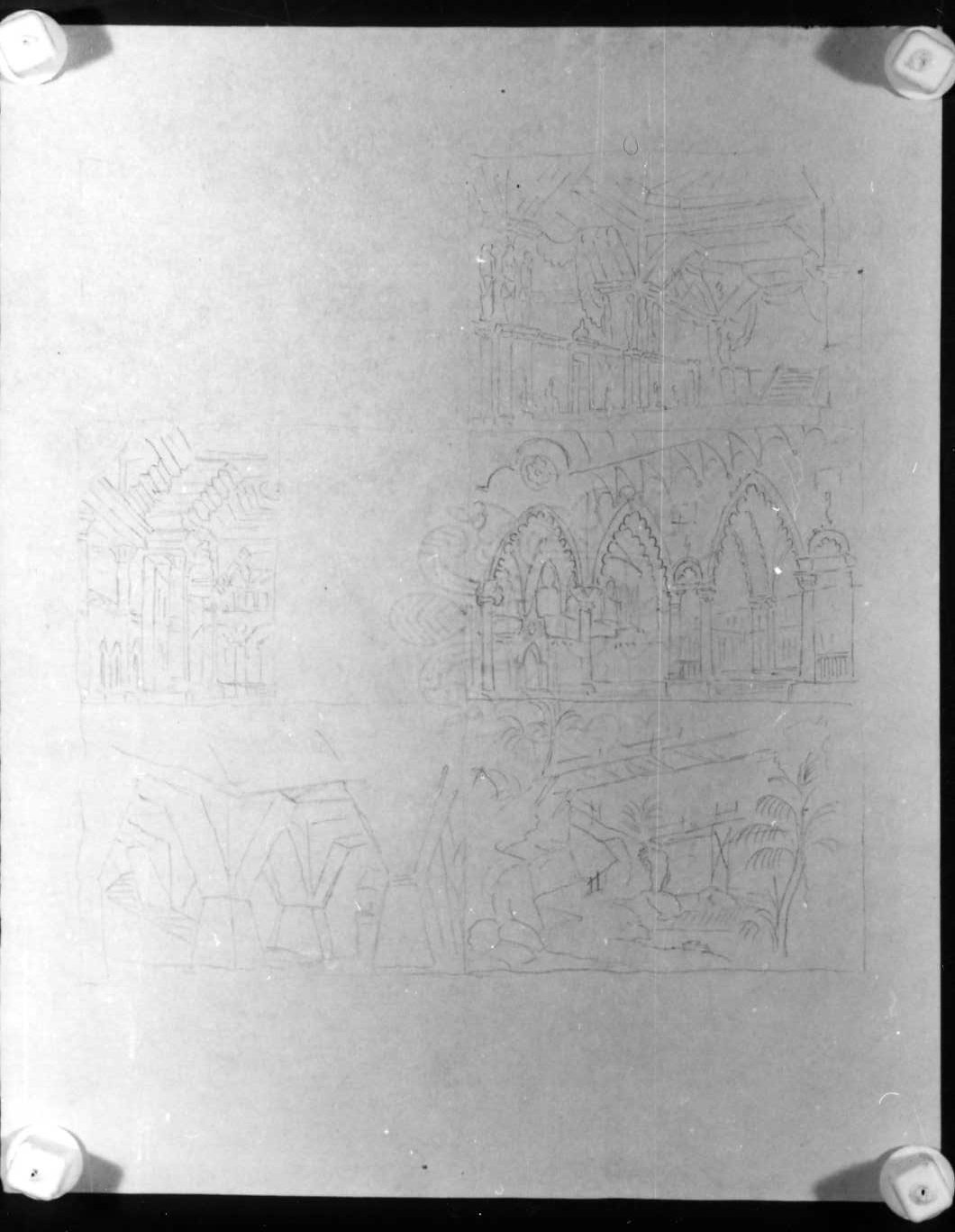 scenografie teatrali (disegno) di Picutti Giovanni (sec. XIX)
