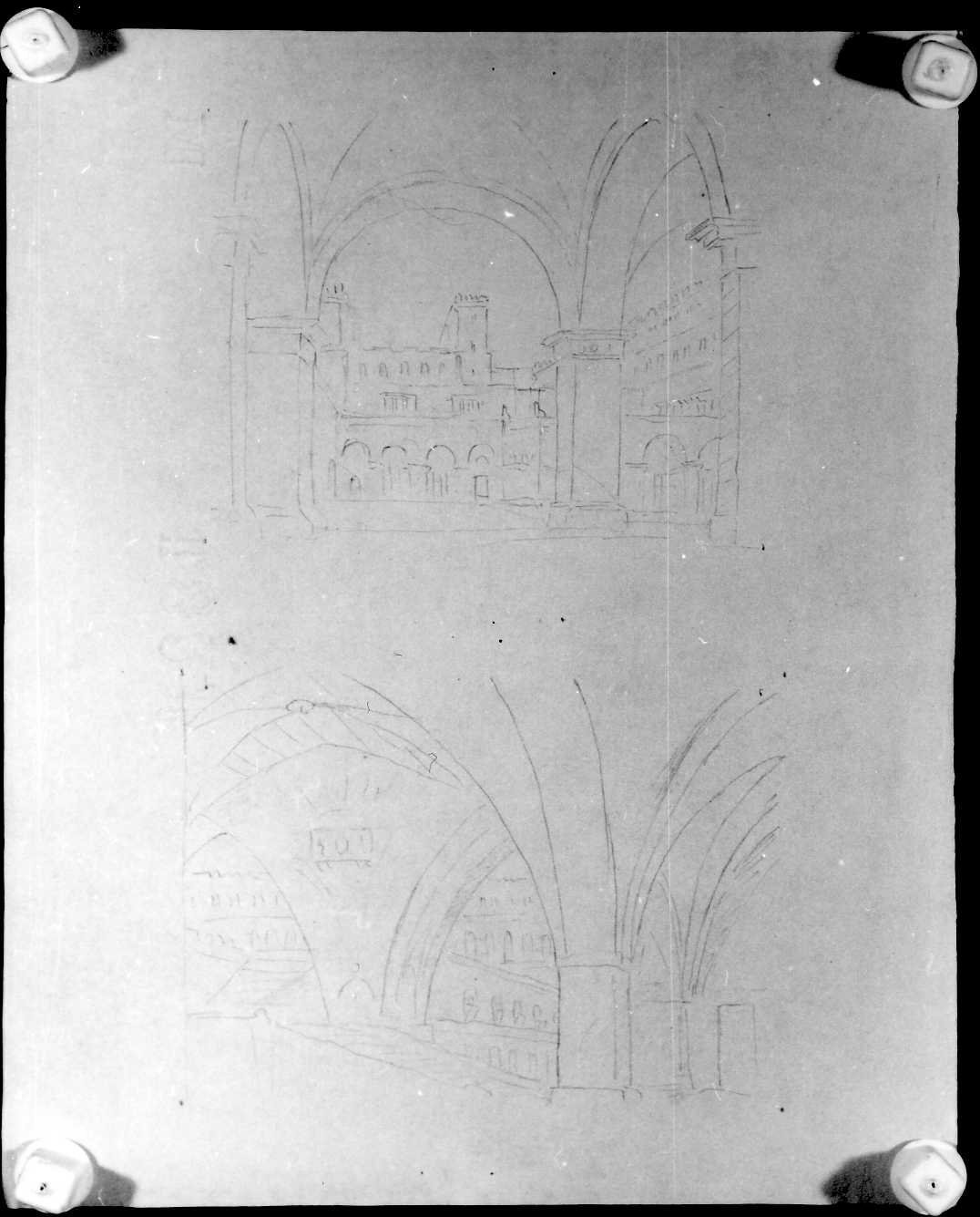 scenografie teatrali (disegno) di Picutti Giovanni (sec. XIX)