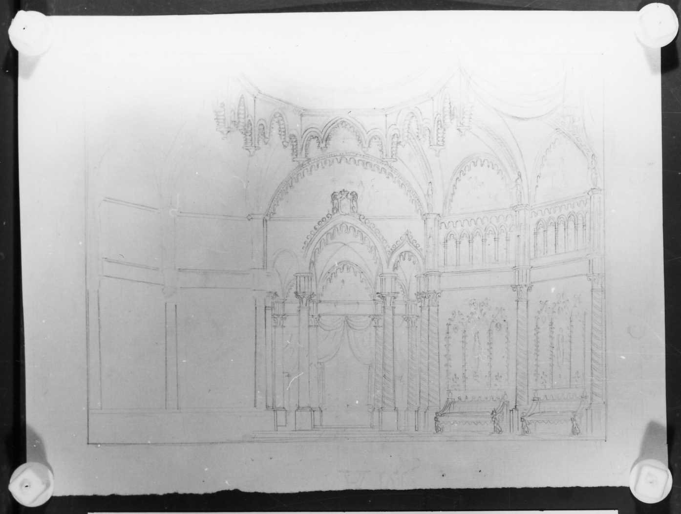 scenografia teatrale (disegno) di Picutti Giovanni (sec. XIX)