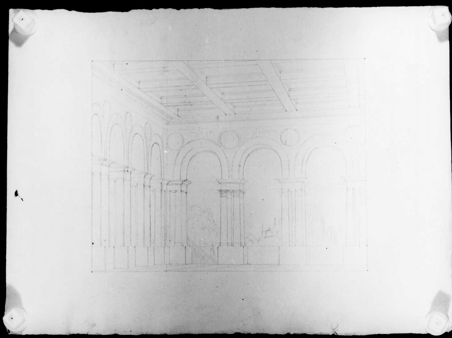 scenografia teatrale (disegno) di Picutti Bartolomeo (sec. XIX)