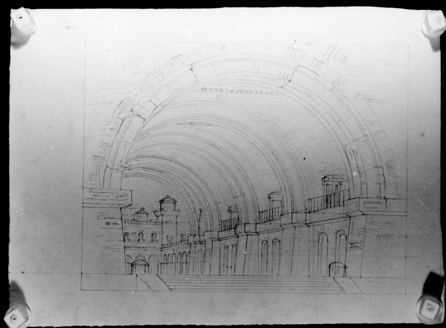 scenografia teatrale (disegno) di Picutti Bartolomeo (sec. XIX)