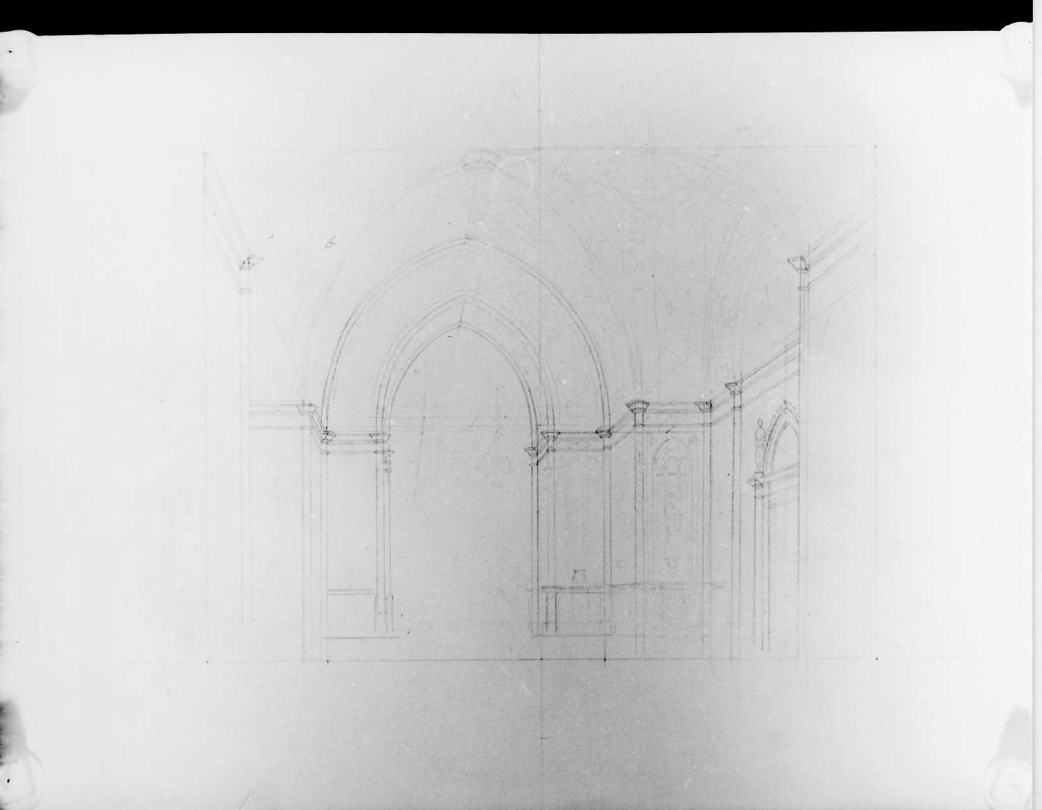interno (disegno) di Picutti Bartolomeo (sec. XIX)
